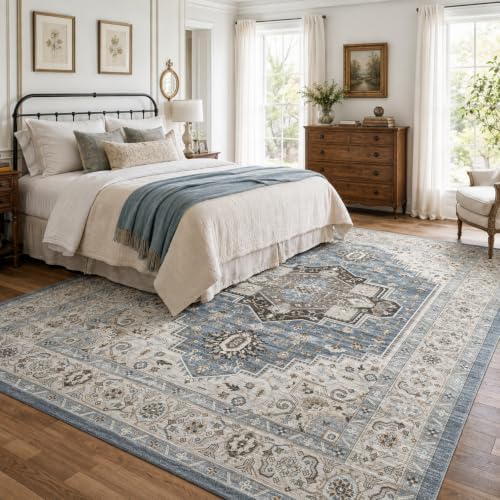 10x14 Area Rugs Washable Large Vintage Rug for Living Room Bedroom