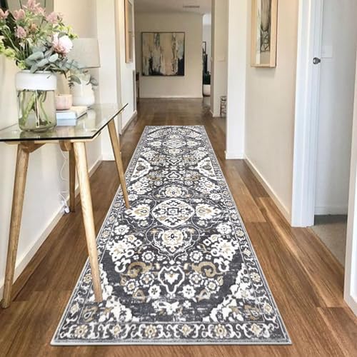 HEBE Hallway Runner Rug 2'8''x8', Washable Non Slip Kitchen Rug Runner