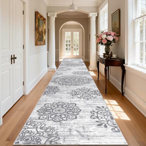 HEBE Hallway Runner Rug 3'x18', Washable Non Slip Kitchen Rug Runner