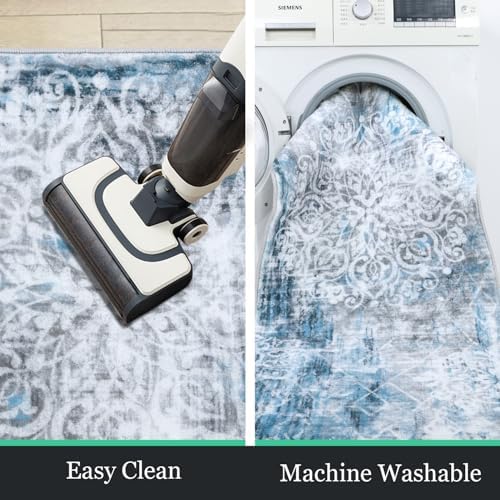 HEBE Hallway Runner Rug 2'x10', Washable Non Slip Kitchen Rug Runner