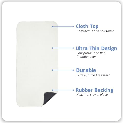 Bosap Bath Mat,Ultra Thin Bathroom Runner Rugs,Large Bath Mats for Bathroom,Quick Dry,Non-Slip,Machine Washable,Low Pile,Bath Rug,Shower Outside,Sink,Home Decor Accessories.Cream,2'x5'（24x60inch）