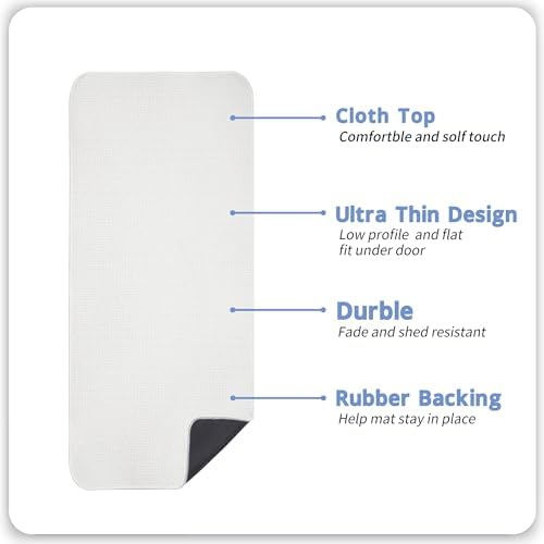 Bosap Bath Mat,Ultra Thin Bathroom Runner Rugs,Large Bath Mats for Bathroom,Quick Dry,Non-Slip,Machine Washable,Low Pile,Bath Rug,Shower Outside,Sink,Home Decor Accessories.Cream,2'x6'(24x72inch)
