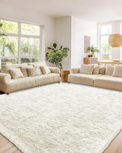 Smiry Area Rugs for Living Room Bedroom 8x10 ft, Fluffy Washable Carpet