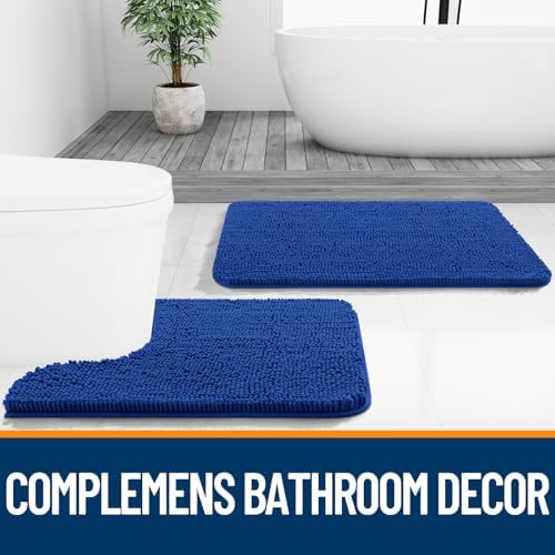 OLANLY Bathroom Runner Rugs 59x24, Extra Soft Absorbent Chenille Bath Rugs