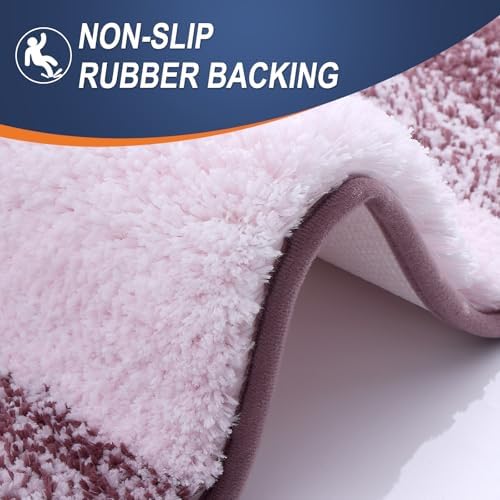 OLANLY Bathroom Runner Rug 47x20, Extra Soft Absorbent Microfiber Bath Rugs