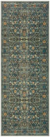 Keen Home Design Vintage Washable Runner Rug, Non-Slip Low Pile, 2x10