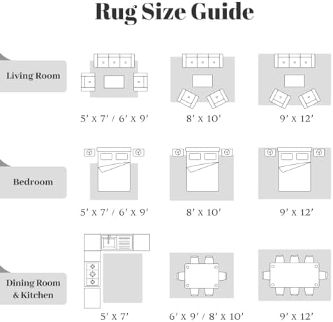 Homemate Washable Rug 10x12 Area Rugs - Vintage Rugs for Living Room