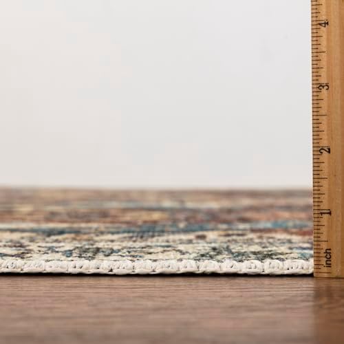 Keen Home Design Vintage Washable Runner Rug, Non-Slip Low Pile, 2x7