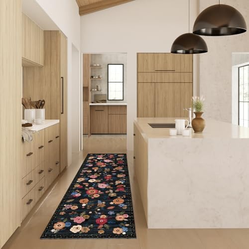 Washable Kitchen Rug Runner for Hallway: 2'6"x8' Carpet Runner Rug Non Slip