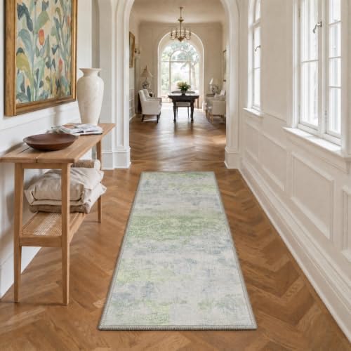 BEIMO 8x10 Area Rugs for Bedroom, Light Green Washable Abstract Rug