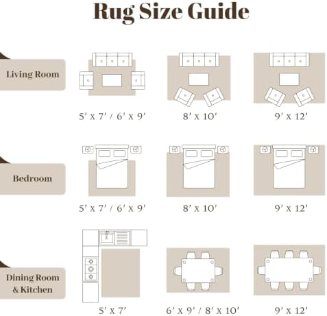 Homemate Washable Rug 8x10 Area Rugs - Vintage Rugs for Living Room