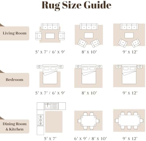Homemate Washable Rug 10x12 Area Rugs - Vintage Rugs for Living Room