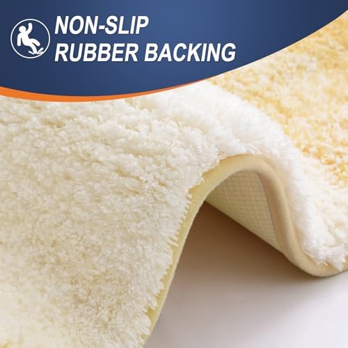 OLANLY Small Bathroom Rugs 24x16, Extra Soft Absorbent Microfiber Bath Rugs
