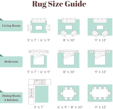 Homemate Washable Rug 10x14 Area Rugs - Vintage Rugs for Living Room
