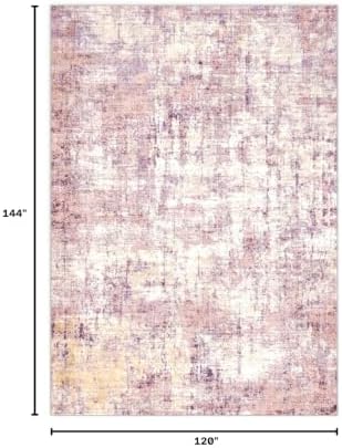 10x12 Area Rugs Washable Modern Abstract Living Room Bedroom Rug