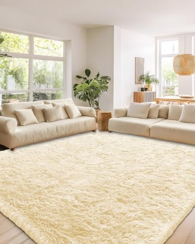 Smiry Area Rugs for Living Room Bedroom 4x5.9 ft, Fluffy Washable Carpet