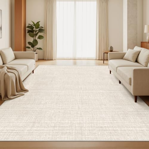 6x9 Area Rugs for Living Room,Large Washable Rug,Beige