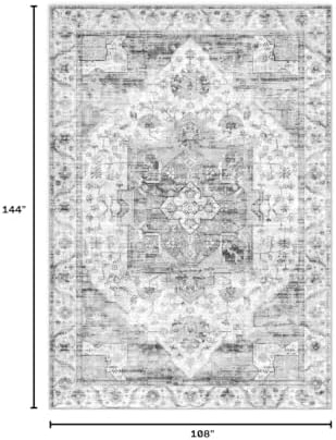 9x12 Area Rugs Washable Large Vintage Rug for Living Room Bedroom