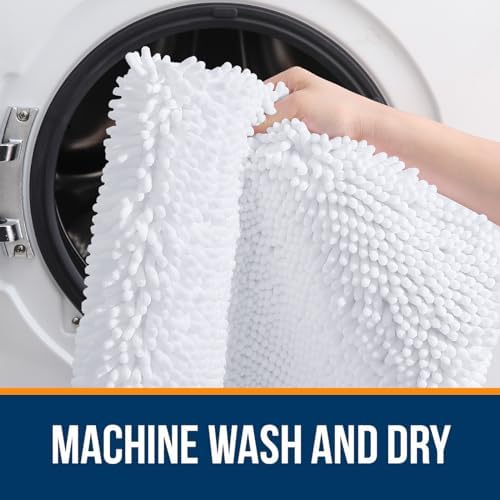 OLANLY Bathroom Runner Rugs 45x27, Extra Soft Absorbent Chenille Bath Rugs
