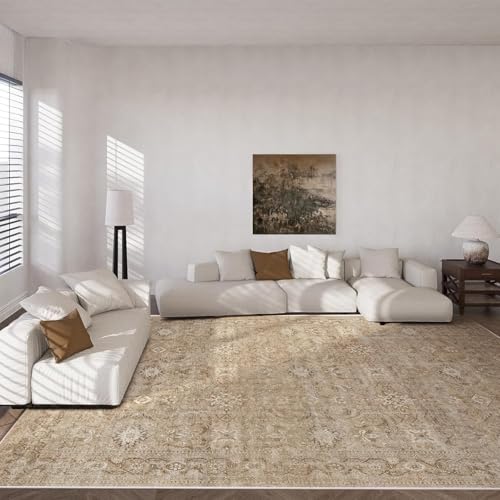 10x14 Area Rugs for Living Room: Large Washable Bedroom Rug Non Slip Carpet