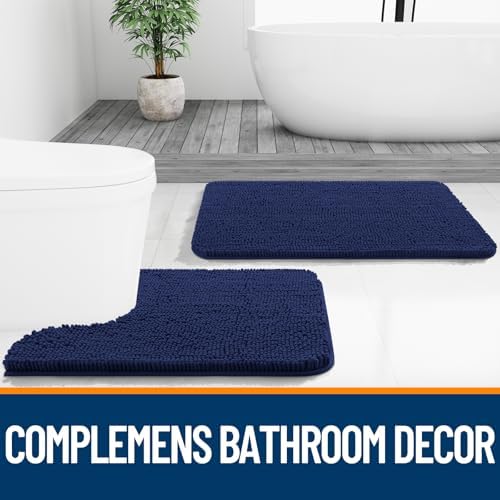 OLANLY Bathroom Rugs 30x20, Extra Soft Absorbent Chenille Bath Rugs