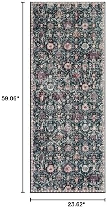 Lahome Moroccan Kitchen Runner, 2x5 Rug Runners for Hallways Non Slip
