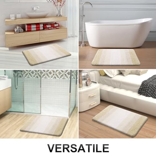 OLANLY Bathroom Runner Rug 47x17, Extra Soft Absorbent Microfiber Bath Rugs
