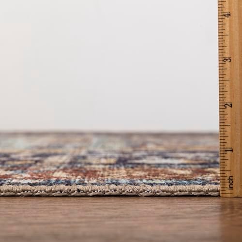 Keen Home Design Vintage Washable Area Rug, Non-Slip Low Pile, 9x12