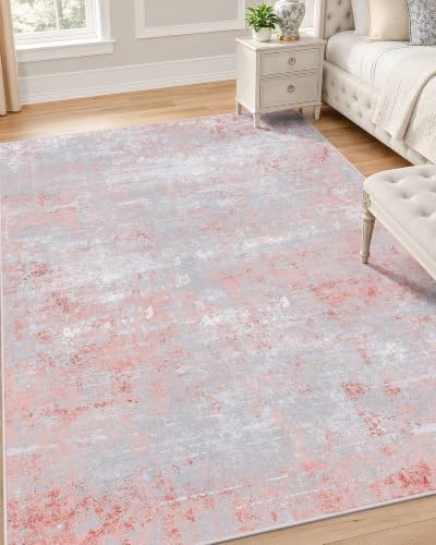 OLANLY 4x6 Washable Area Rug, Soft Non Slip Carpet for Bedroom Living Room