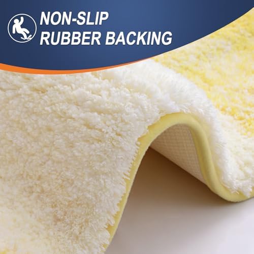 OLANLY Luxury Toilet Rugs U-Shaped 24x20, Soft Absorbent Microfiber Mat