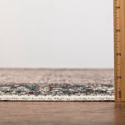 Keen Home Design Vintage Washable Area Rug, Non-Slip Low Pile, 9x12