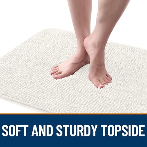OLANLY Dog Door Mat for Muddy Paws 47x17, Super Absorbent Chenille Mud Mat