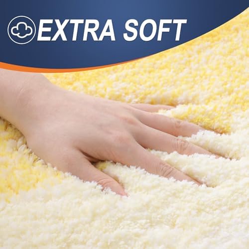 OLANLY Luxury Toilet Rugs U-Shaped 24x20, Soft Absorbent Microfiber Mat