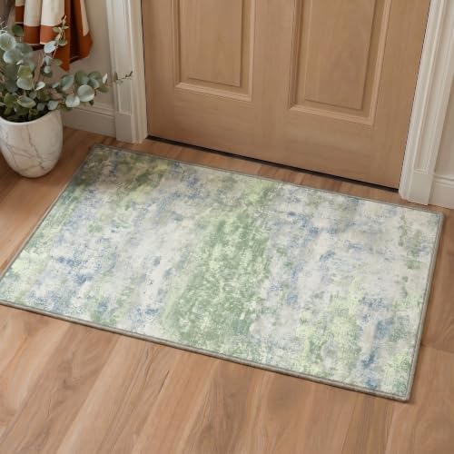 BEIMO 8x10 Area Rugs for Bedroom, Light Green Washable Abstract Rug