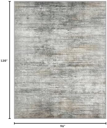 BEIMO 8x10 Area Rugs for Bedroom, Grey Brown Washable Abstract Rug