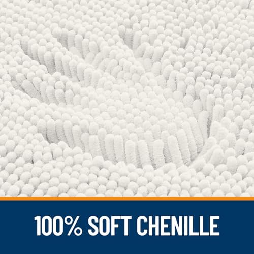OLANLY Bathroom Runner Rugs 40x24, Extra Soft Absorbent Chenille Bath Rugs