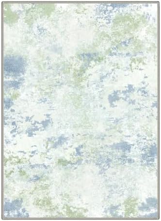 BEIMO 8x10 Area Rug for Bedroom, Green Ivory Washable Abstract Rug
