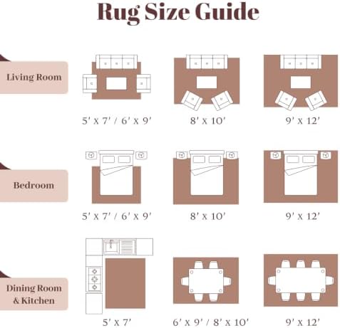 Homemate Washable Rug 6x9 Area Rugs - Vintage Rugs for Living Room