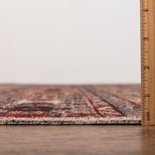Keen Home Design Vintage Washable Area Rug, Non-Slip Low Pile, 6x9