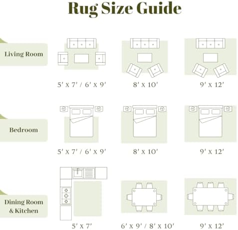 Homemate Washable Rug 9x12 Area Rugs - Vintage Rugs for Living Room