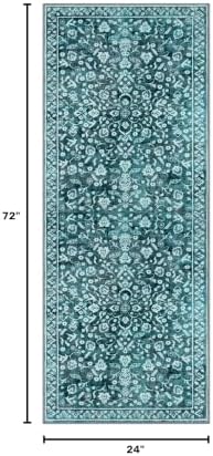 Washable Vintage 2x6 Runner Rug Non Slip Runners for Hallway