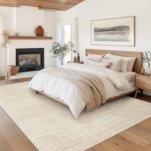 Valenrug 4x6 Area Rug for Entryway, Non Slip Washable Bedroom Rug, Beige