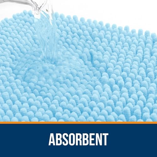 OLANLY Bathroom Runner Rugs 59x20, Extra Soft Absorbent Chenille Bath Rugs