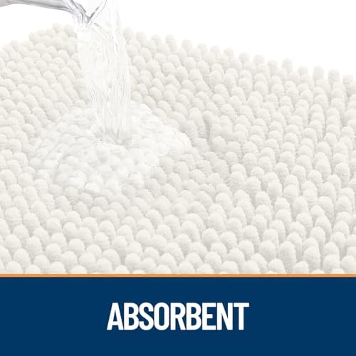 OLANLY Dog Door Mat for Muddy Paws 47x17, Super Absorbent Chenille Mud Mat