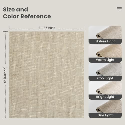 Valenrug 3x5 Entryway Rug, High-Low Pile Washable Rug for Bedroom, Beige