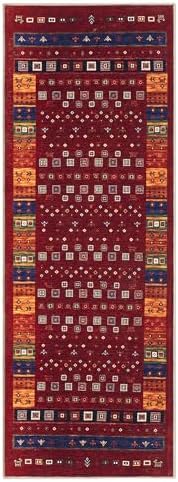 Keen Home Design Vintage Washable Runner Rug, Non-Slip Low Pile, 2x12