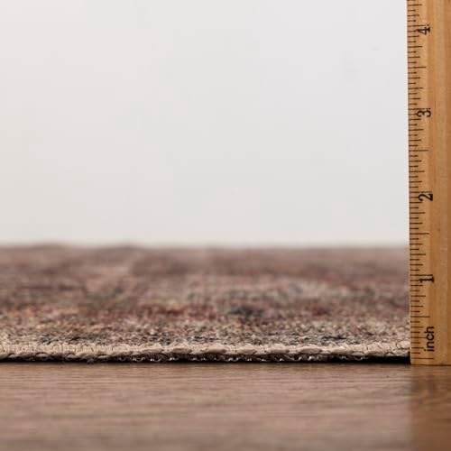 Keen Home Design Vintage Washable Runner Rug, Non-Slip Low Pile, 2x10