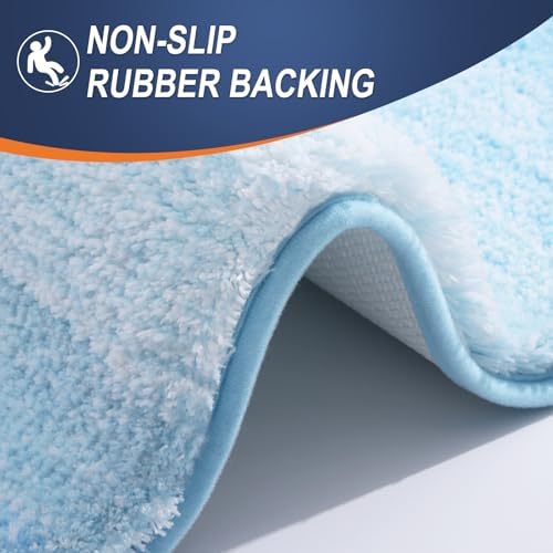 OLANLY Bathroom Runner Rug 59x20, Extra Soft Absorbent Microfiber Bath Rugs