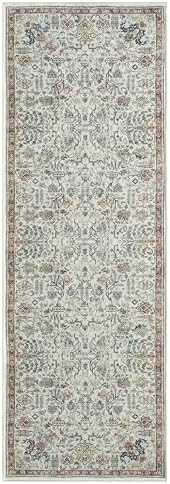 Keen Home Design Vintage Washable Runner Rug, Non-Slip Low Pile, 2x7