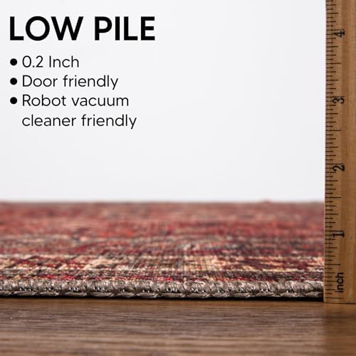 Keen Home Design Vintage Washable Area Rug, Non-Slip Low Pile, 8x10